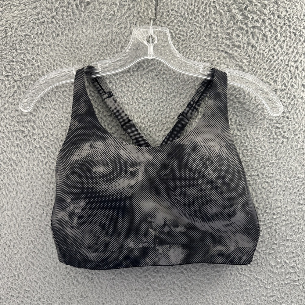 Athleta Advance Sports‎ Bra Black Gray Athletic Athleisure Gym Workout Women 34D